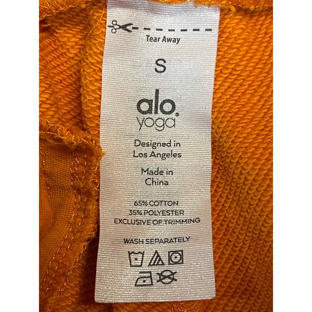 Alo Yoga Orange Cargo Sweatpants Joggers Size S Cotton Blend Activewear - Picture 10 of 14